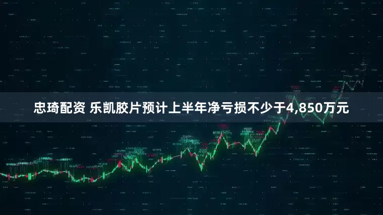 忠琦配资 乐凯胶片预计上半年净亏损不少于4,850万元